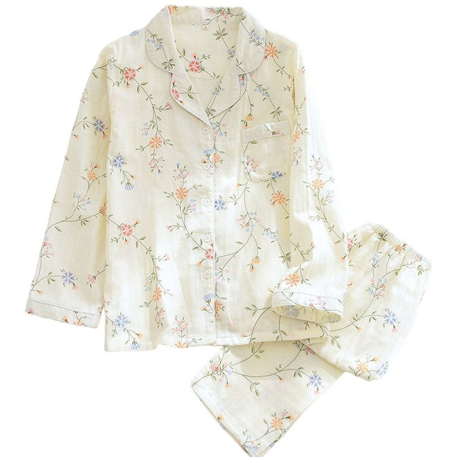 Y2k Casual Floral Cotton Pajama