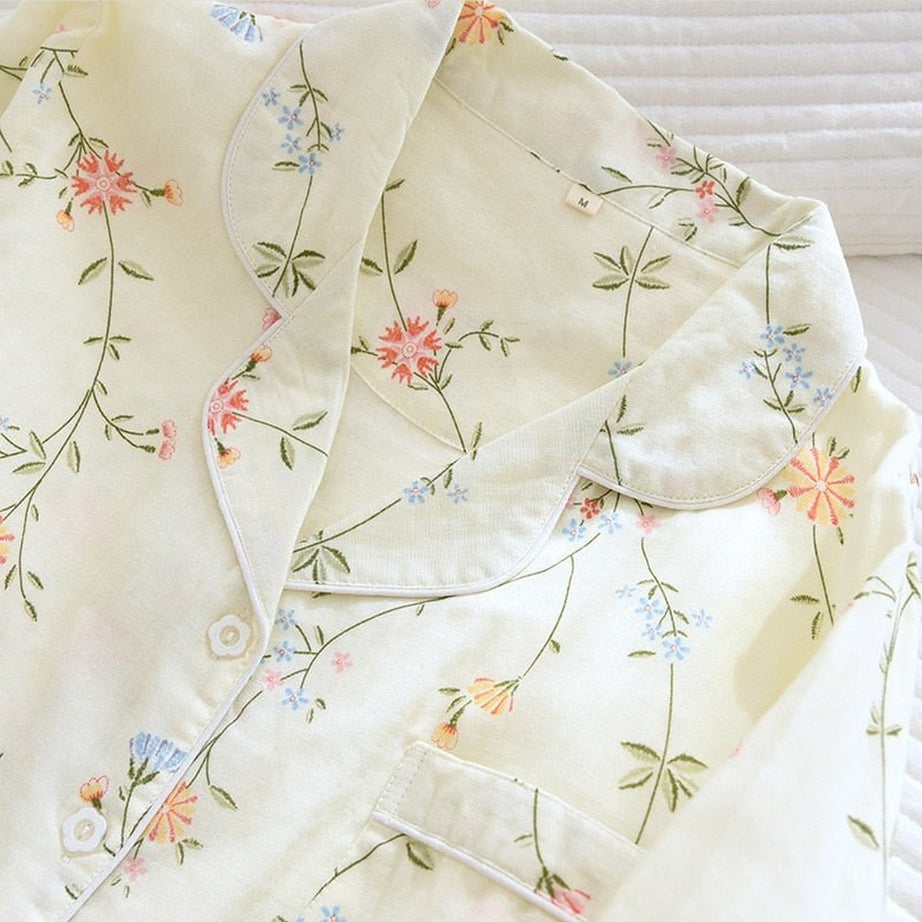 Y2k Casual Floral Cotton Pajama