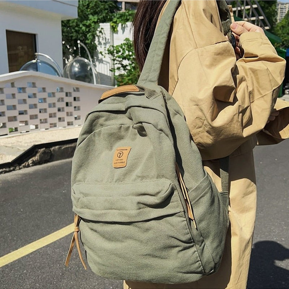 Y2k Casual Green Laptop Bag