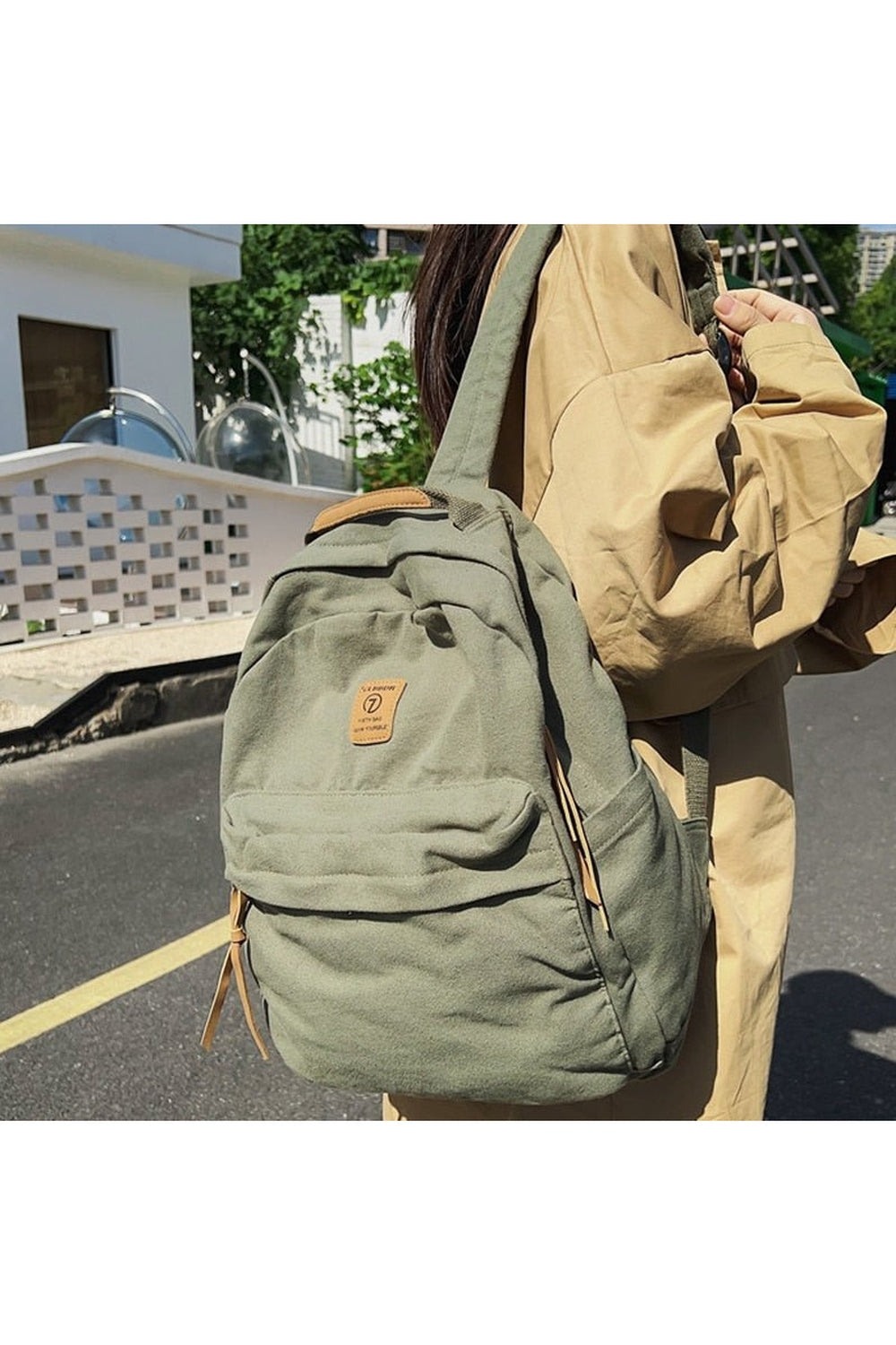 Y2k Casual Green Laptop Bag