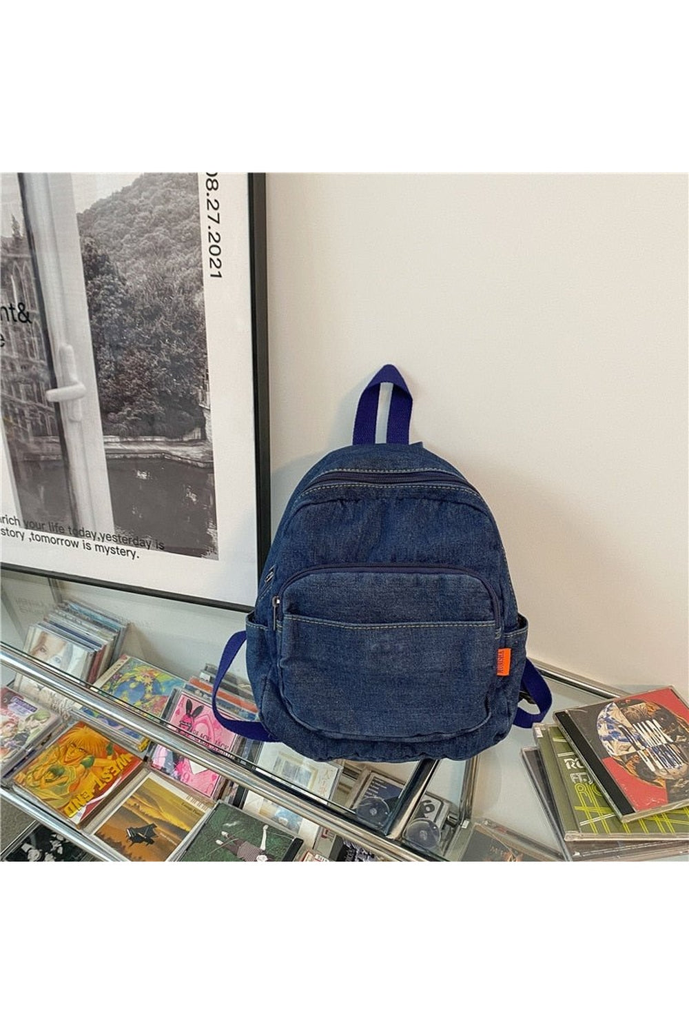 Y2k Casual Large Denim Backpack
