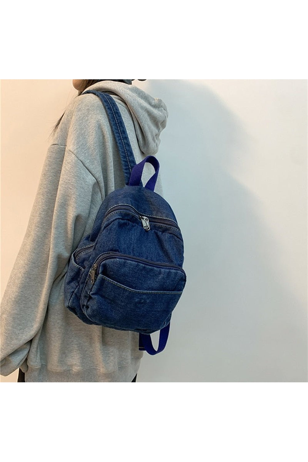 Y2k Casual Large Denim Backpack