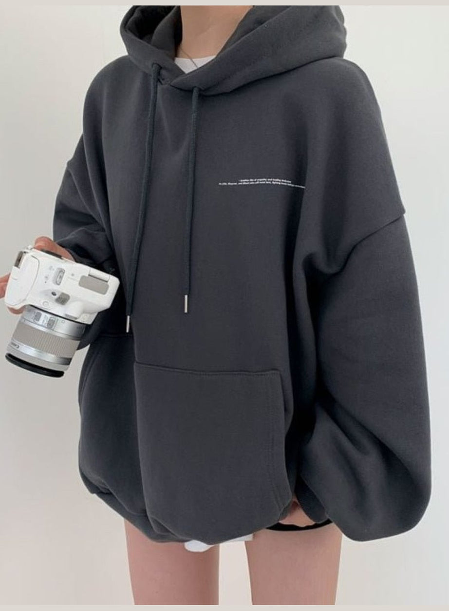Y2k Casual Loose Letter Hoodie