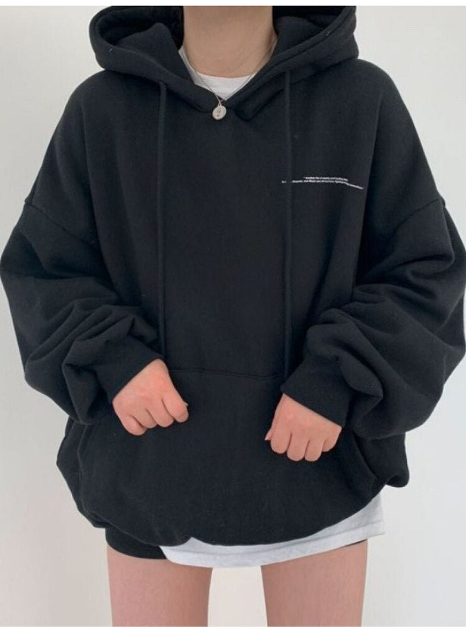 Y2k Casual Loose Letter Hoodie