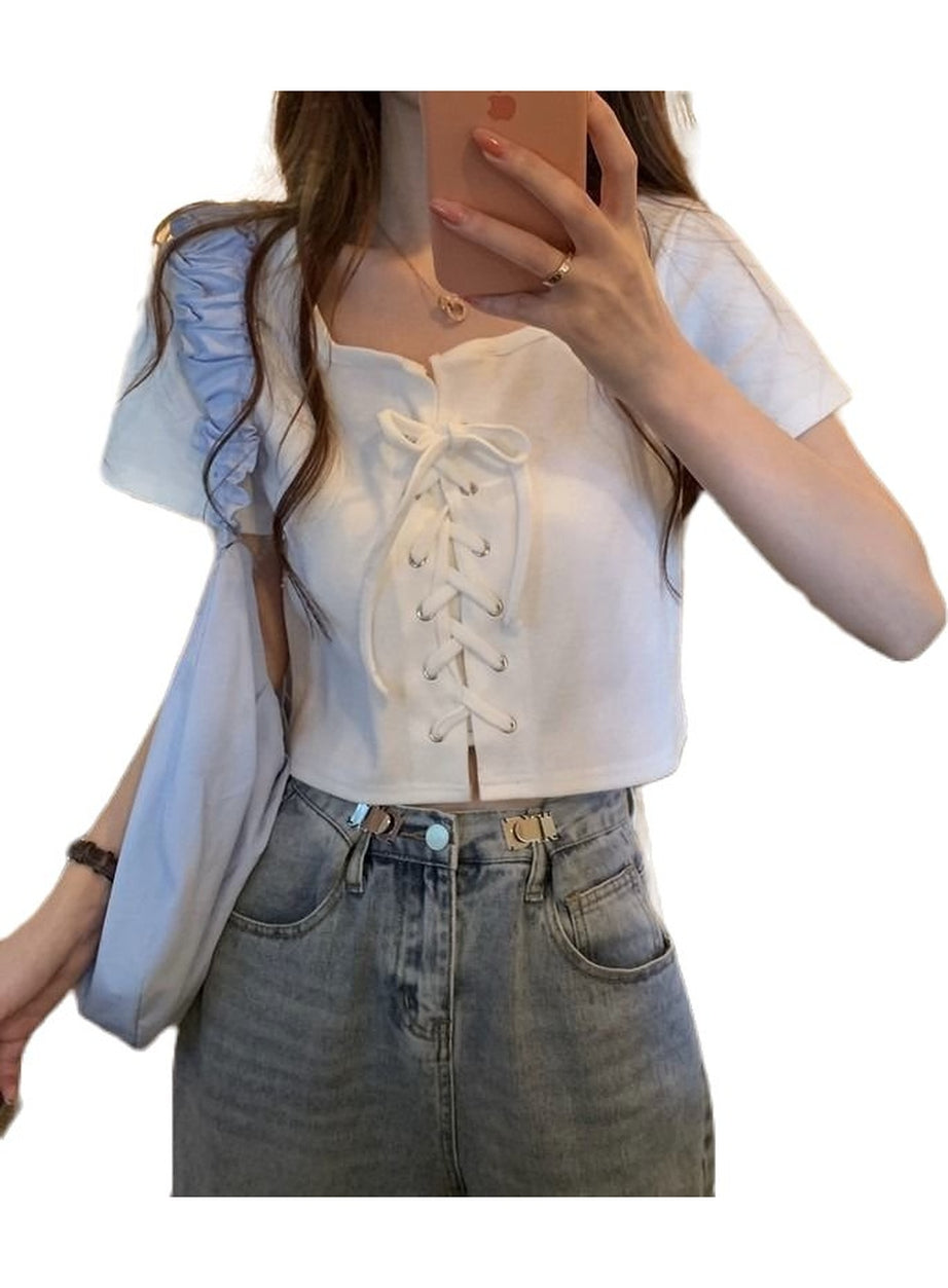 Y2k Casual Simple Top