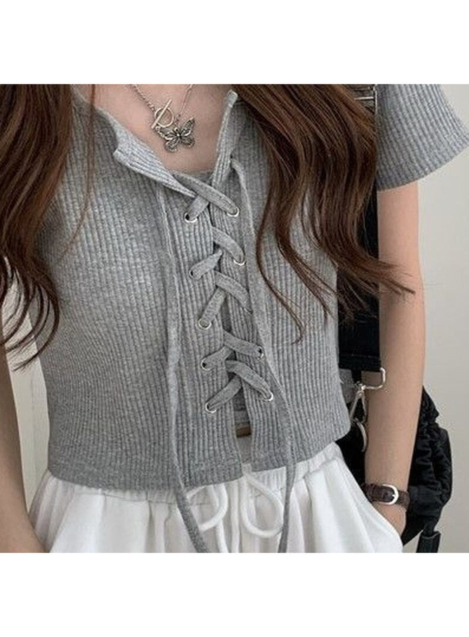 Y2k Casual Simple Top