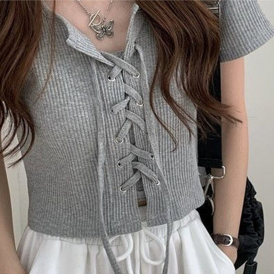 Y2k Casual Simple Top