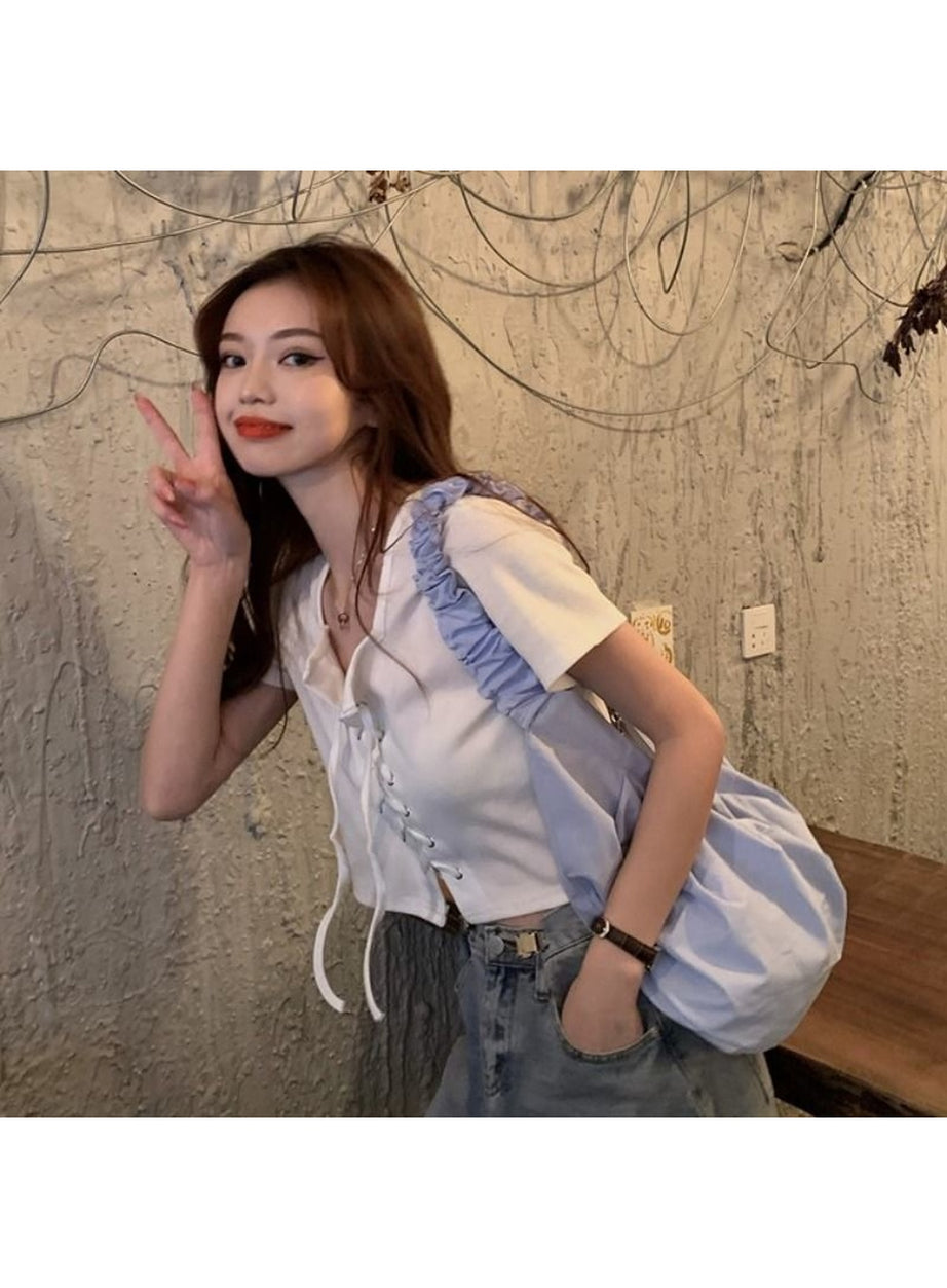 Y2k Casual Simple Top