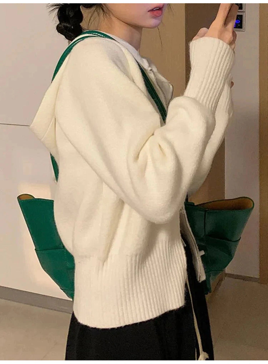 Y2k Acubi Solid Cardigan