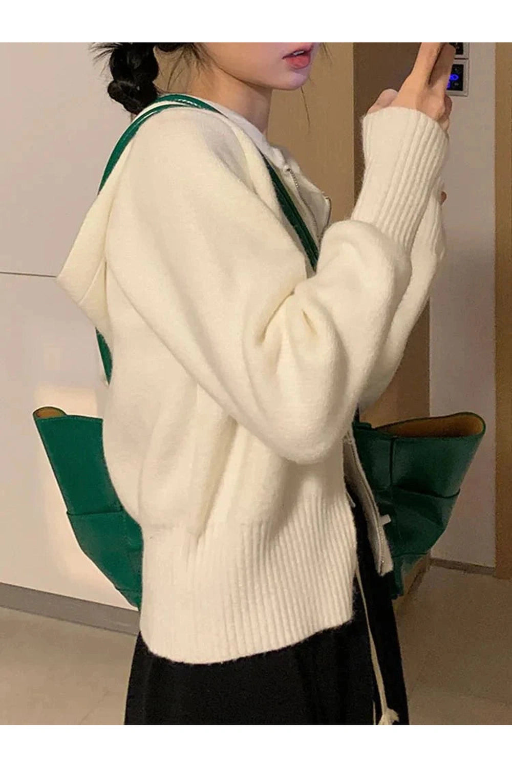 Y2k Acubi Solid Cardigan