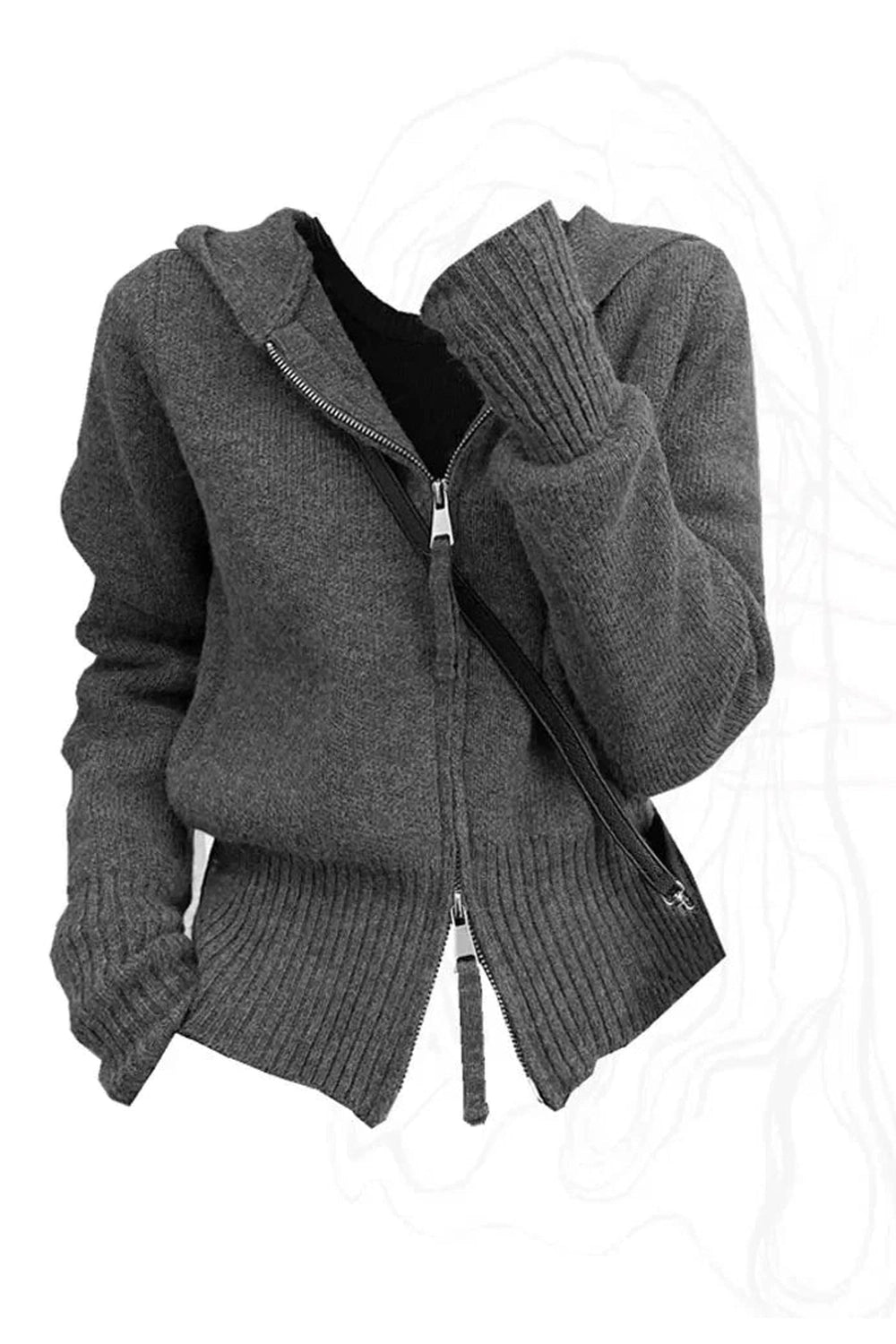 Y2k Acubi Solid Cardigan