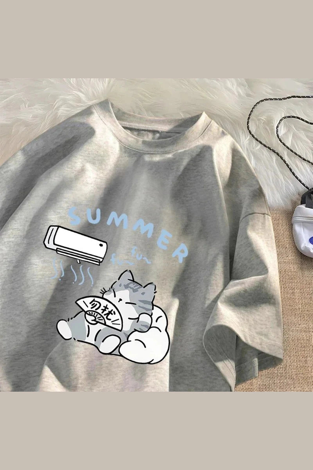 Y2k Cat Air Conditioner T-shirt