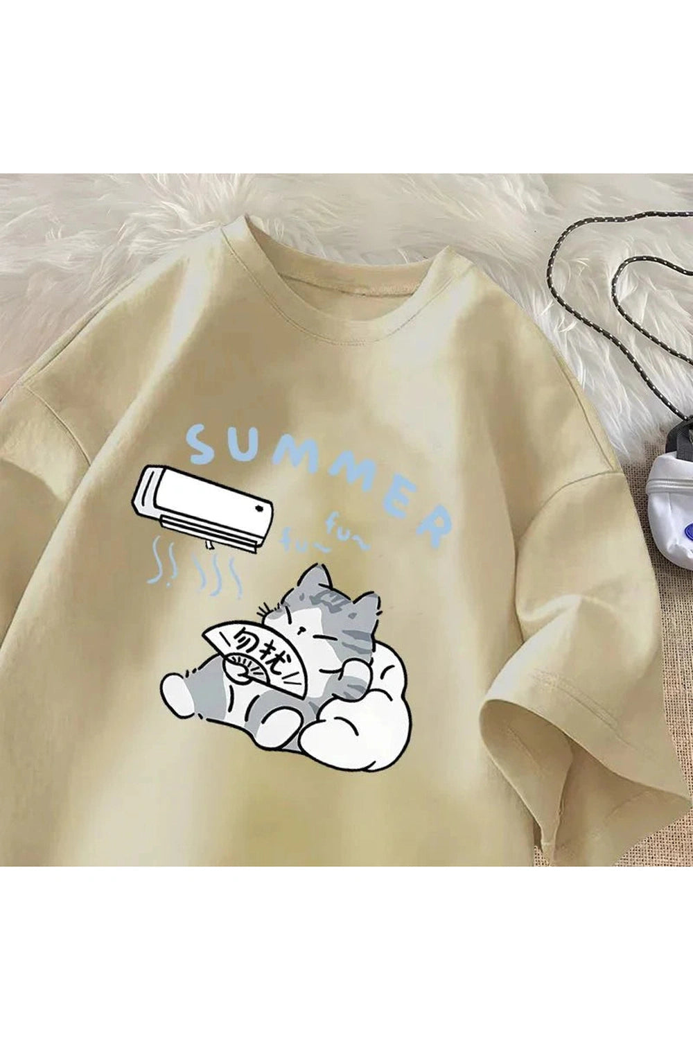 Y2k Cat Air Conditioner T-shirt