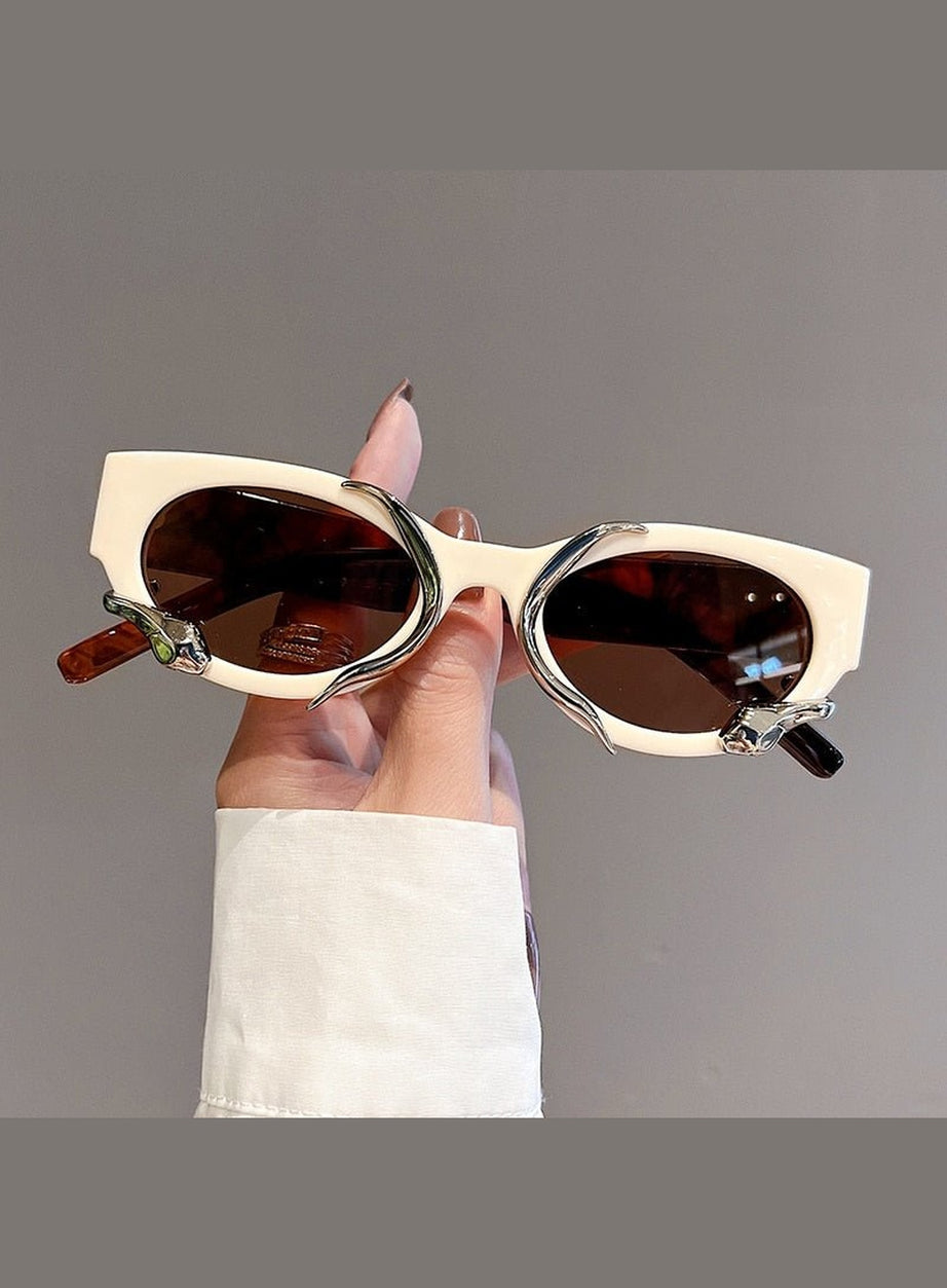 Y2k Cat Eye Snake Wrapped Sunglasses