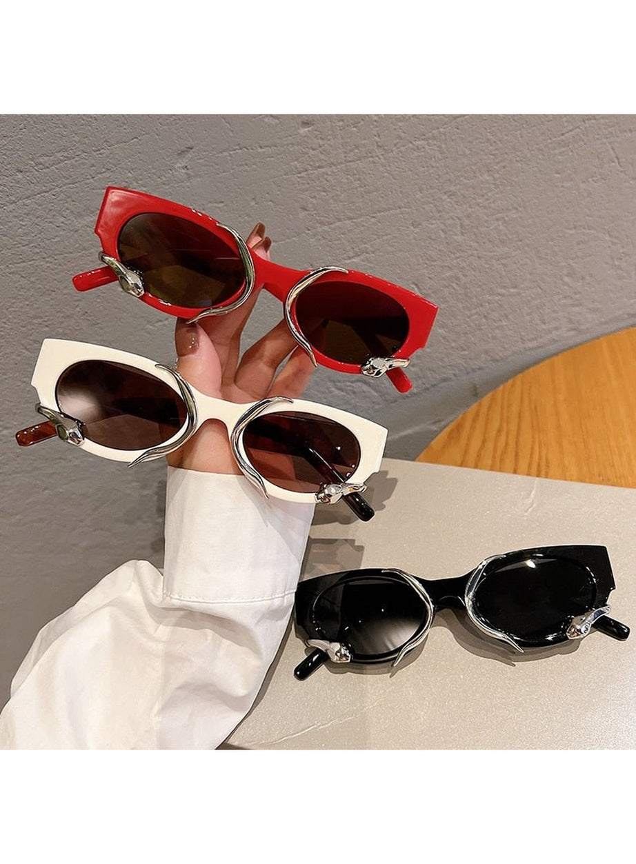 Y2k Cat Eye Snake Wrapped Sunglasses