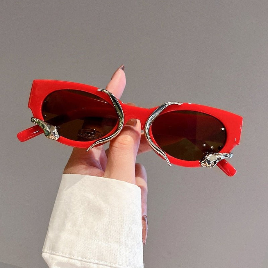 Y2k Cat Eye Snake Wrapped Sunglasses