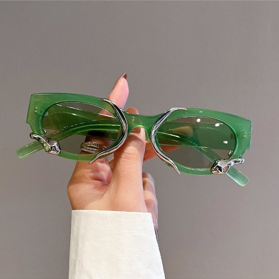 Y2k Cat Eye Snake Wrapped Sunglasses