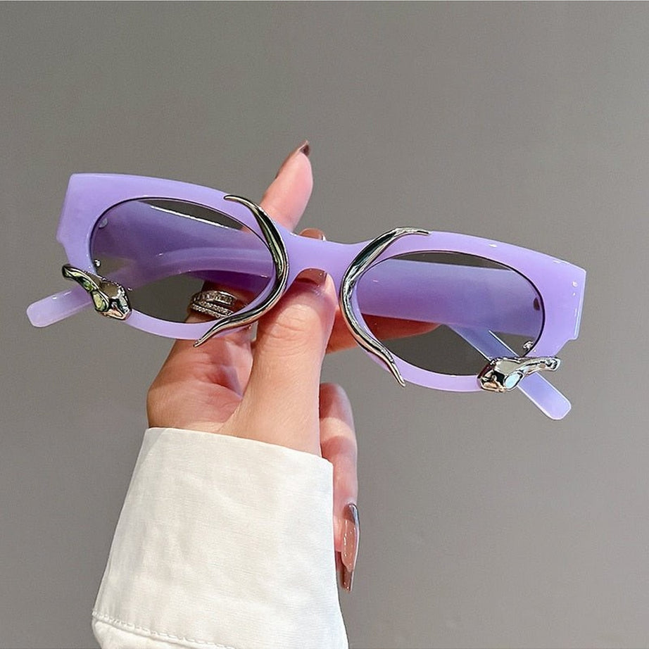 Y2k Cat Eye Snake Wrapped Sunglasses