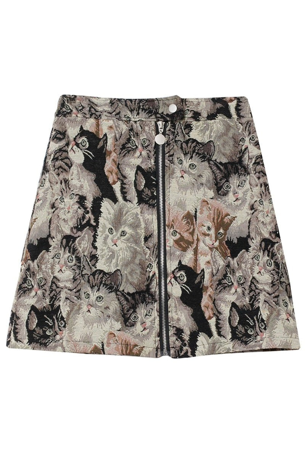 Y2k Cat Pattern Skirt