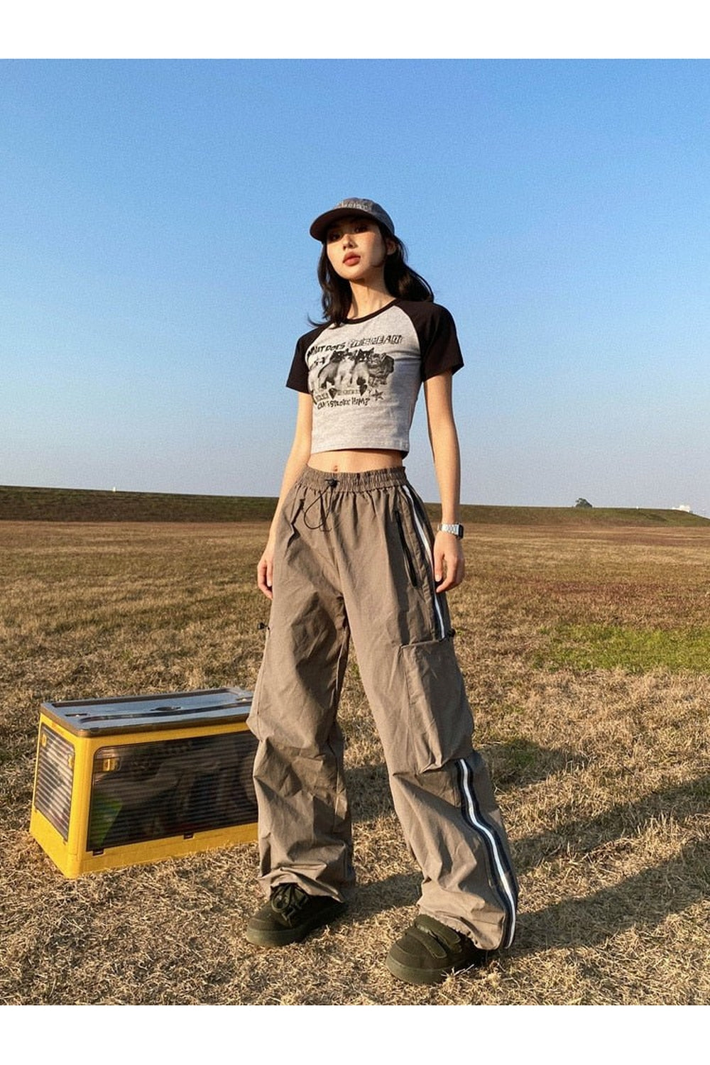 Y2k Cat Print Crop Top