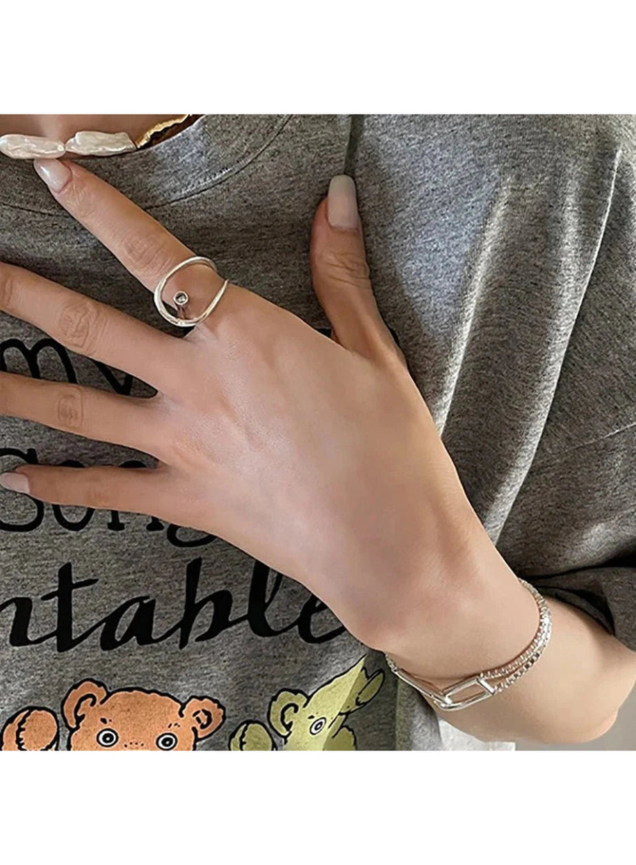 Y2k Celestial Orbit Sparkle Ring