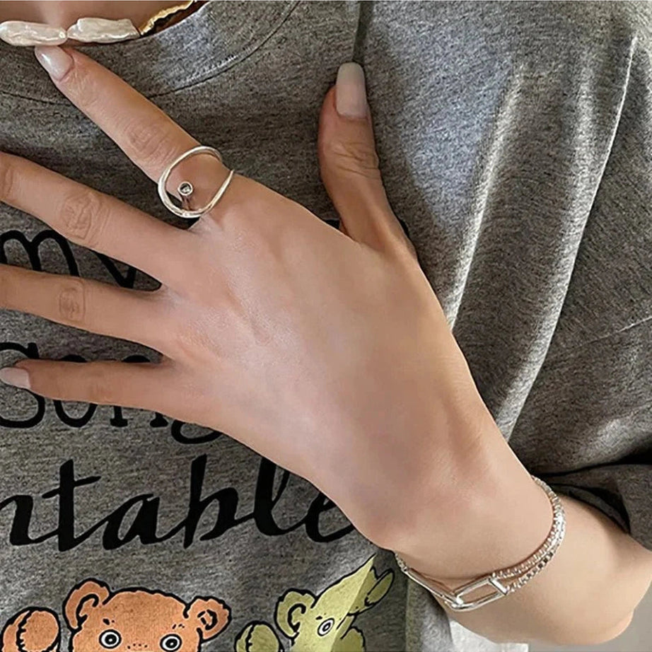 Y2k Celestial Orbit Sparkle Ring