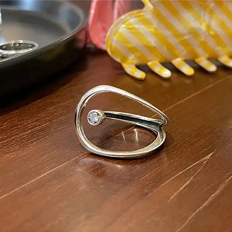 Y2k Celestial Orbit Sparkle Ring