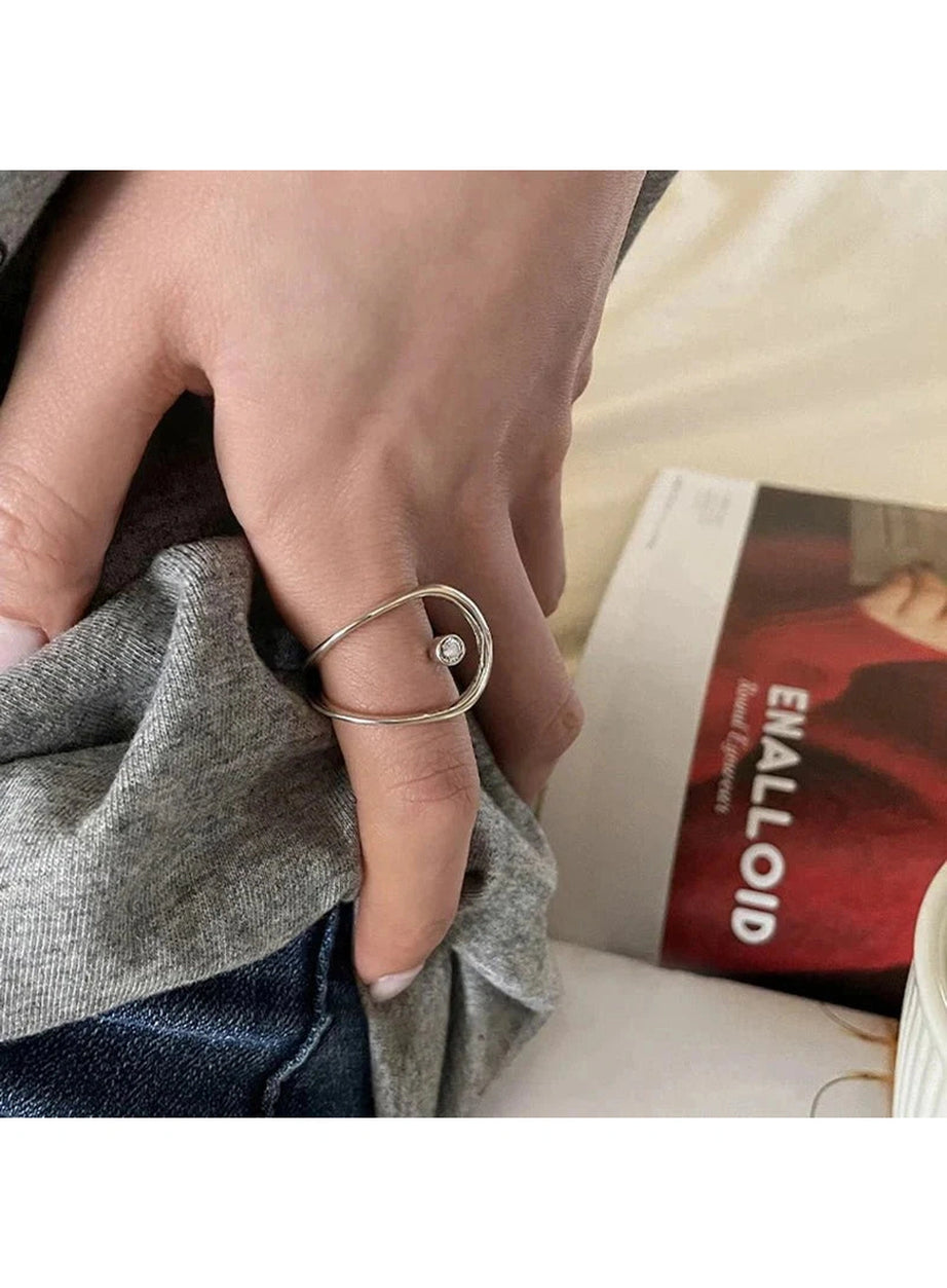 Y2k Celestial Orbit Sparkle Ring