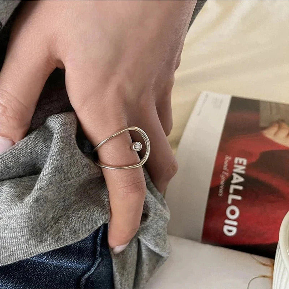 Y2k Celestial Orbit Sparkle Ring