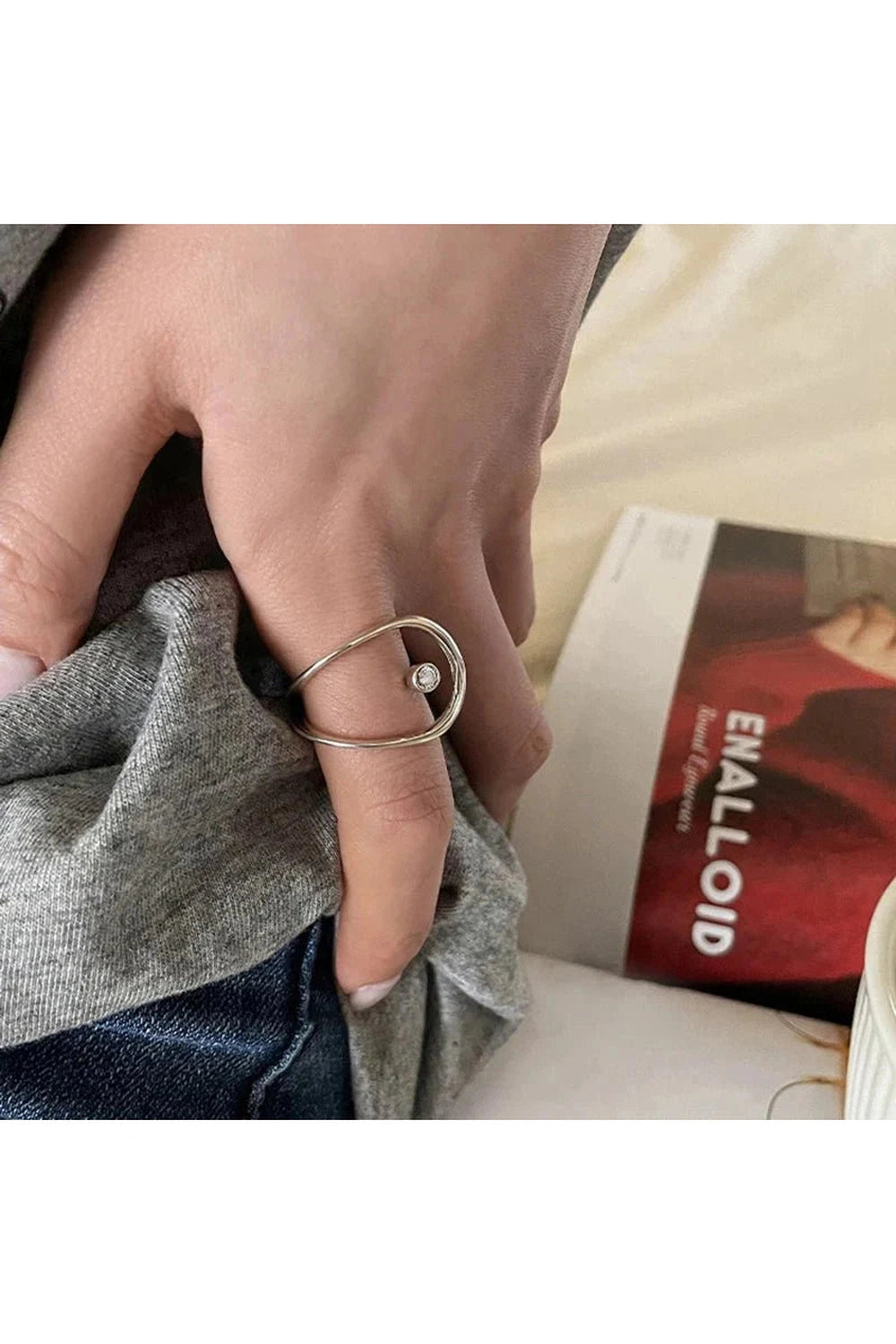 Y2k Celestial Orbit Sparkle Ring