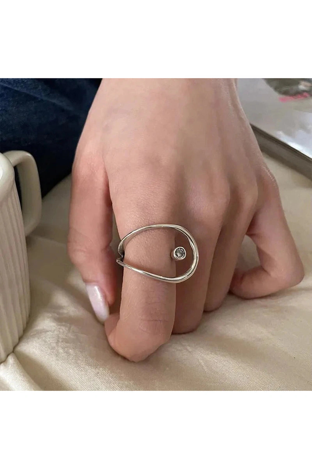 Y2k Celestial Orbit Sparkle Ring