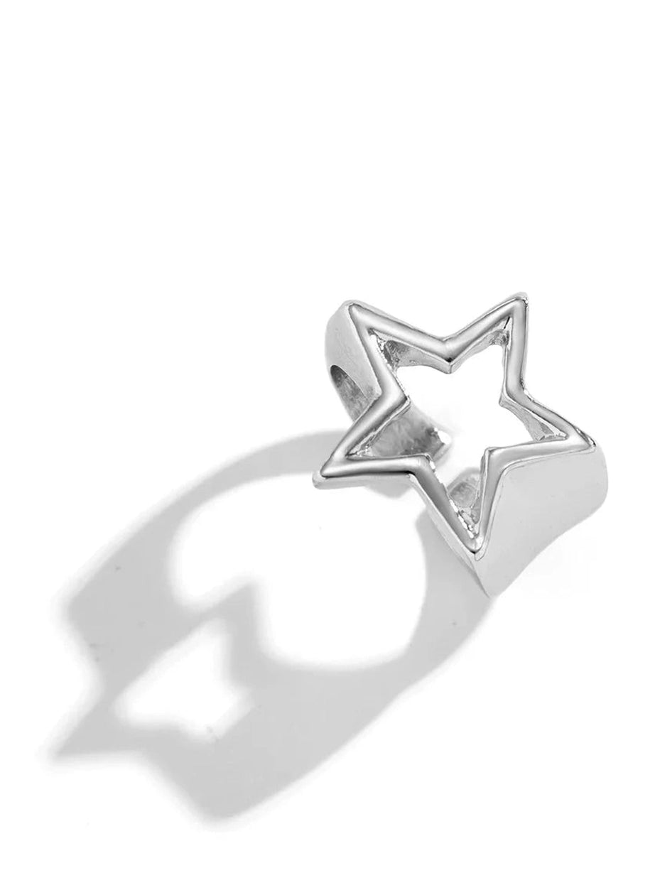 Y2k Celestial Silver Starlet Ring