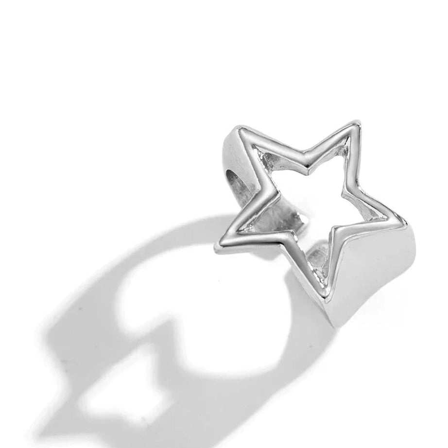 Y2k Celestial Silver Starlet Ring