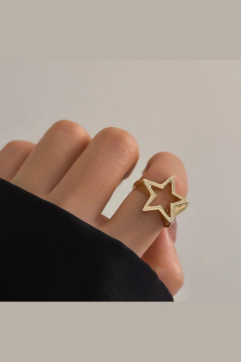 Y2k Celestial Silver Starlet Ring