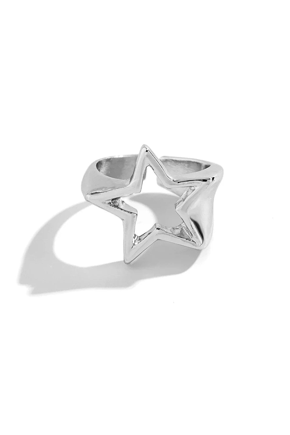 Y2k Celestial Silver Starlet Ring