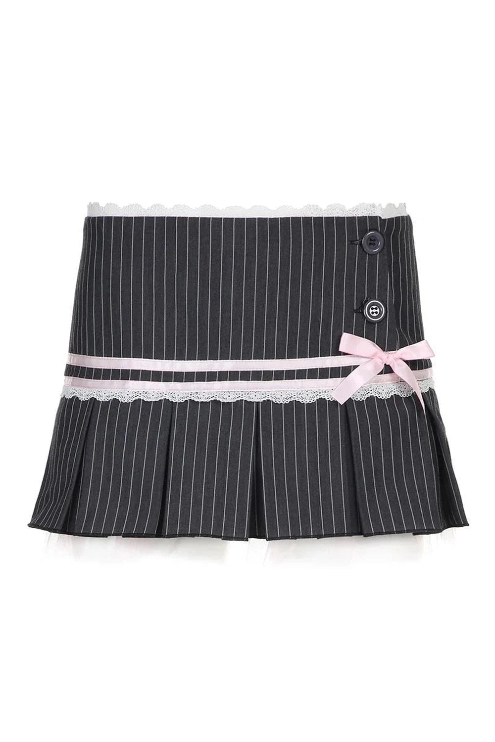 Y2k Charmed Pinstripe Pleat Skirt