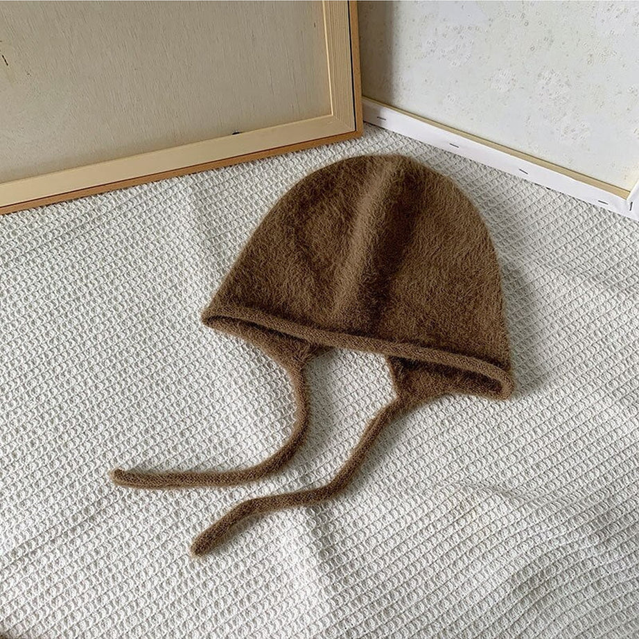 Y2k Checkerboard Lei Feng Ear Warmer Cap