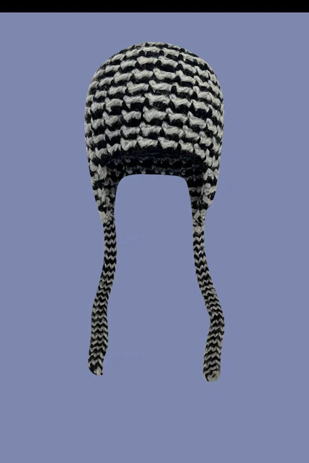 Y2k Checkerboard Lei Feng Ear Warmer Cap