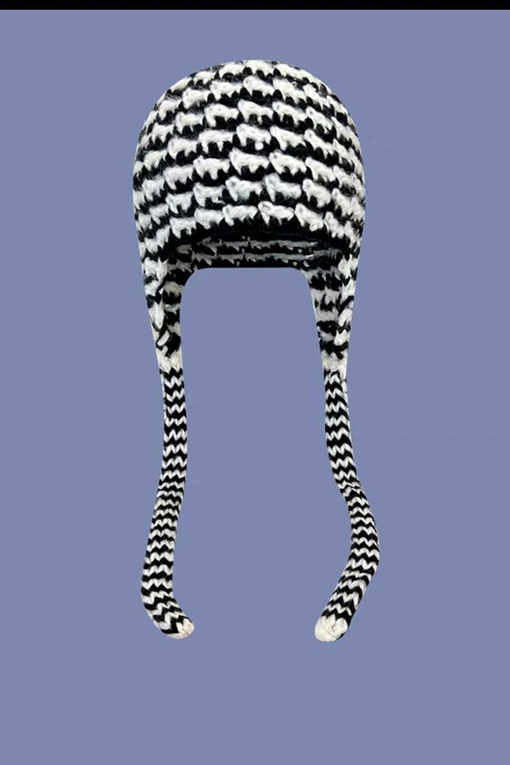 Y2k Checkerboard Lei Feng Ear Warmer Cap