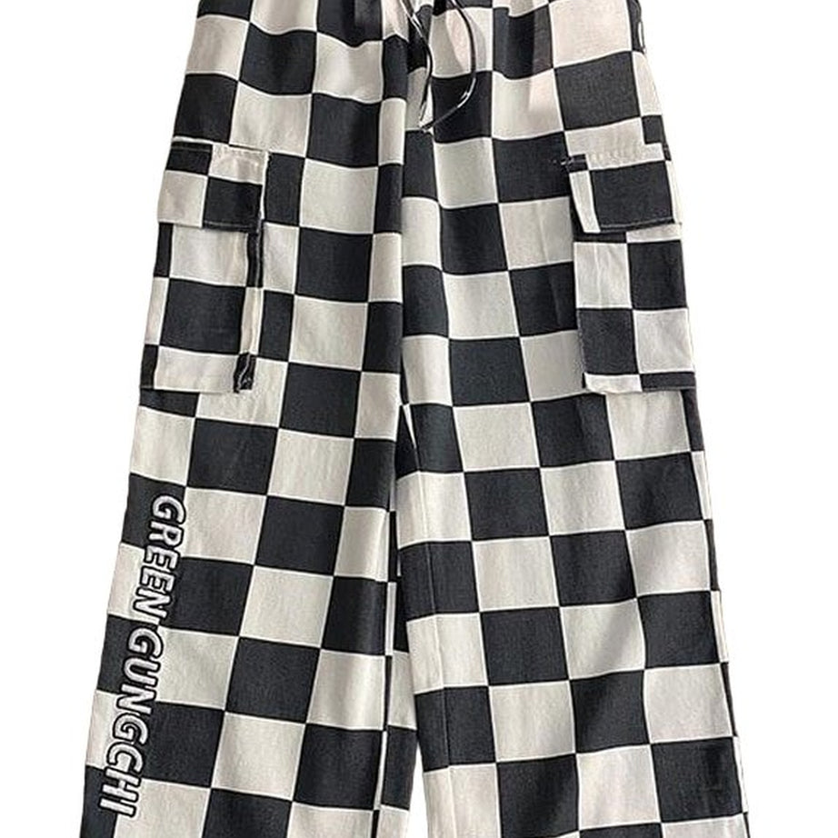 Y2k Checkerboard Wide Leg Pants