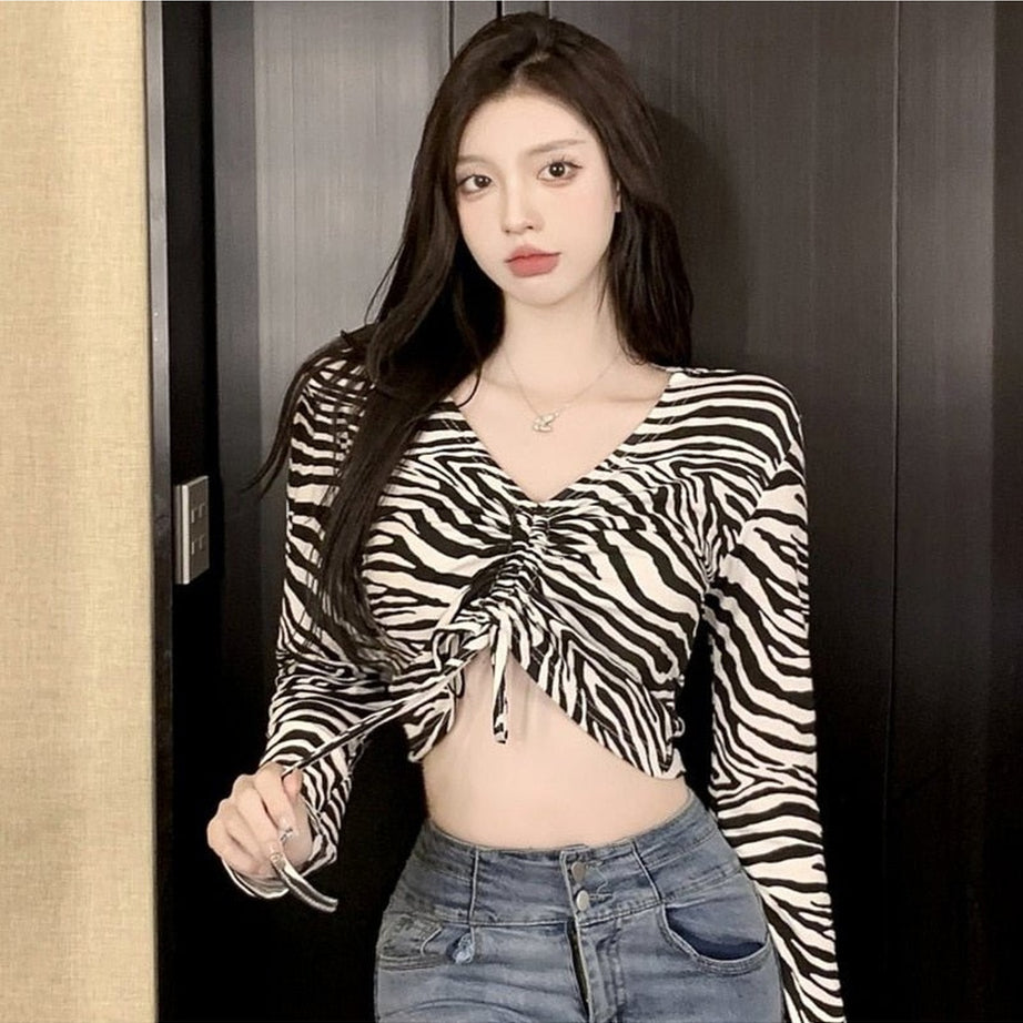 Y2k Checkered Off The Shoulder Crop Top