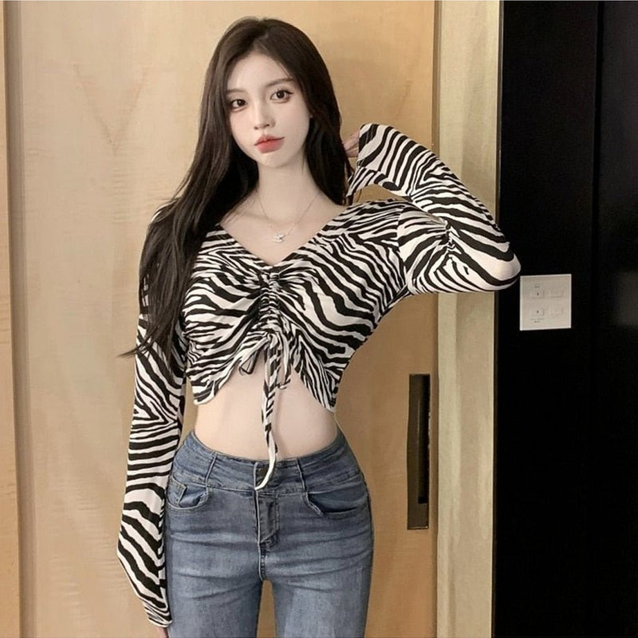 Y2k Checkered Off The Shoulder Crop Top