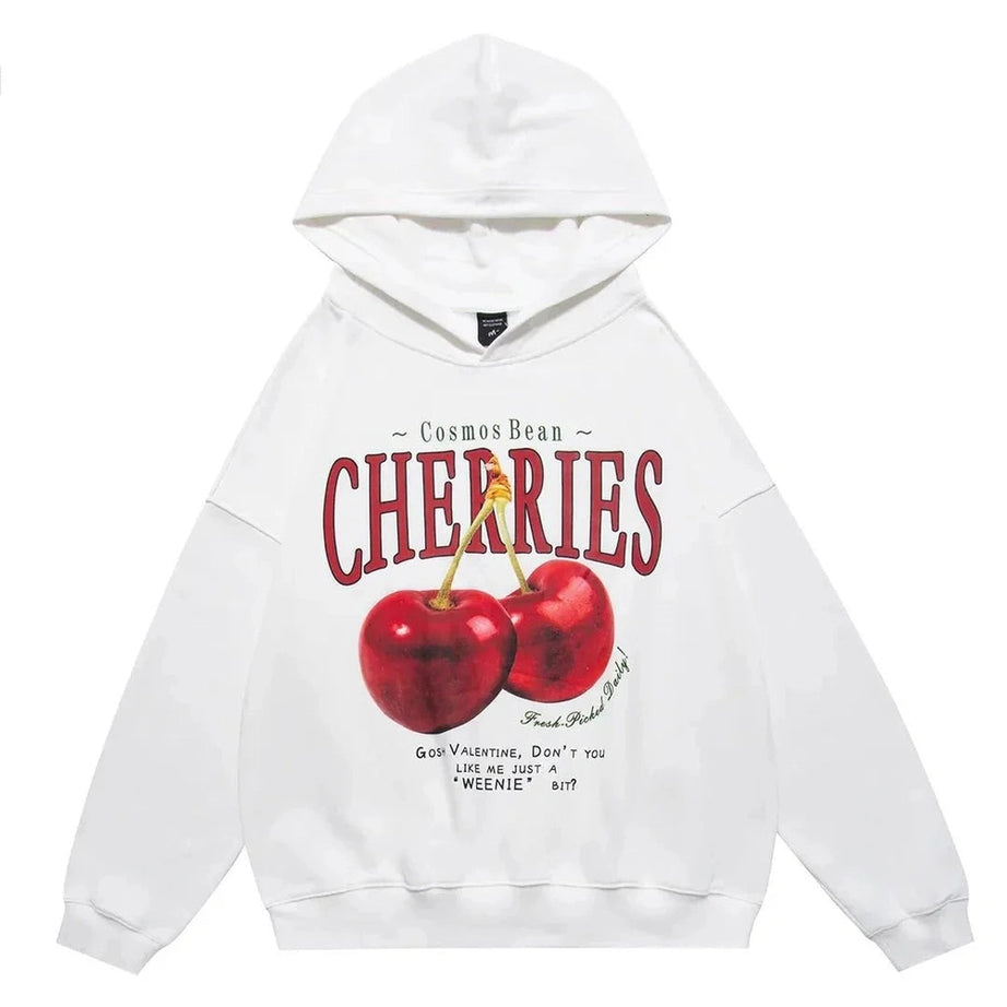 Y2k Cherries Print Harajuku Hoodie