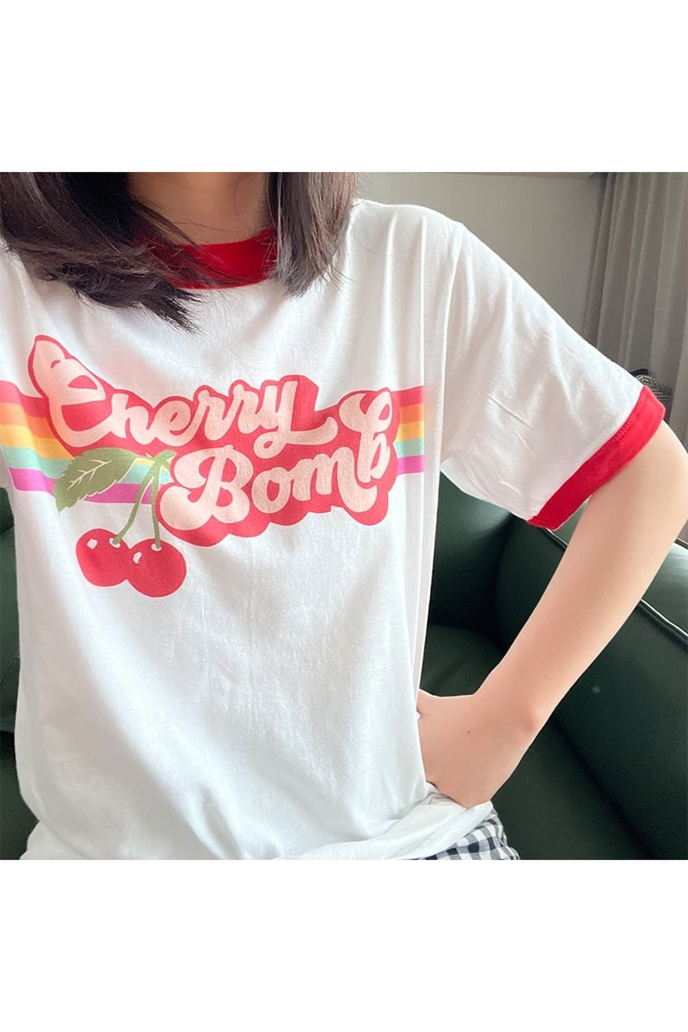 Y2k Cherry Bomb Aesthetic T-shirt