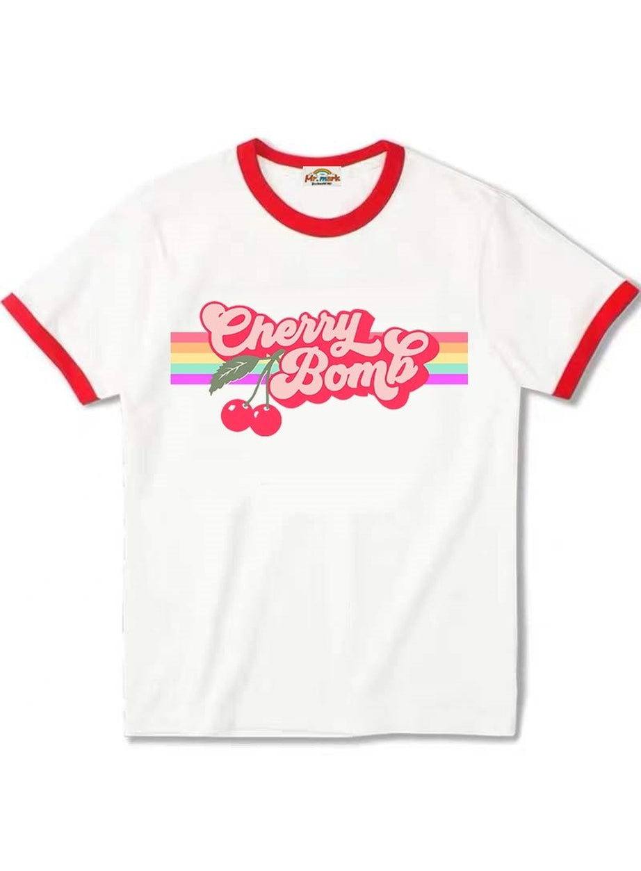Y2k Cherry Bomb Aesthetic T-shirt