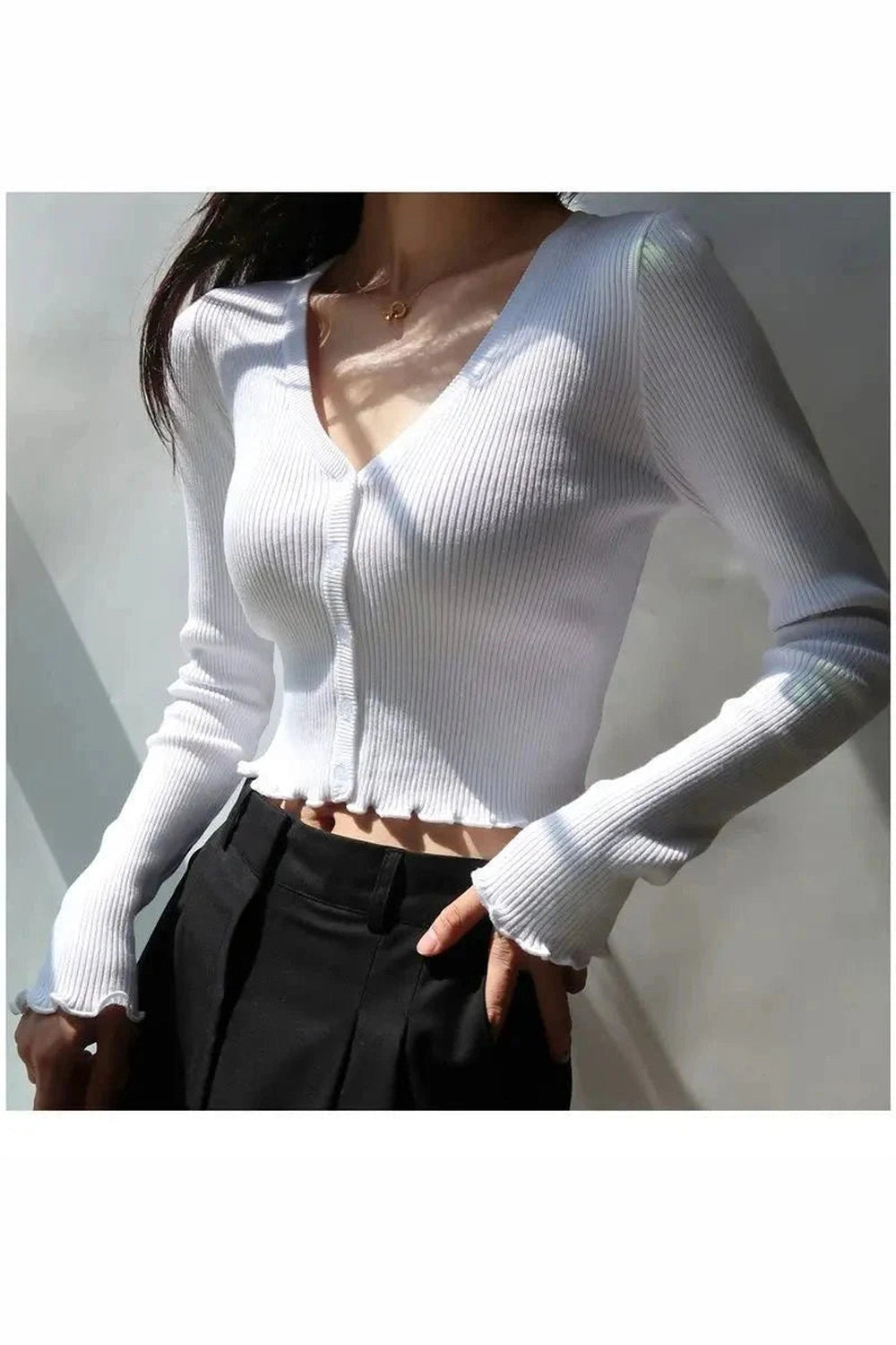 Y2k Chic Crop Cardigan Top