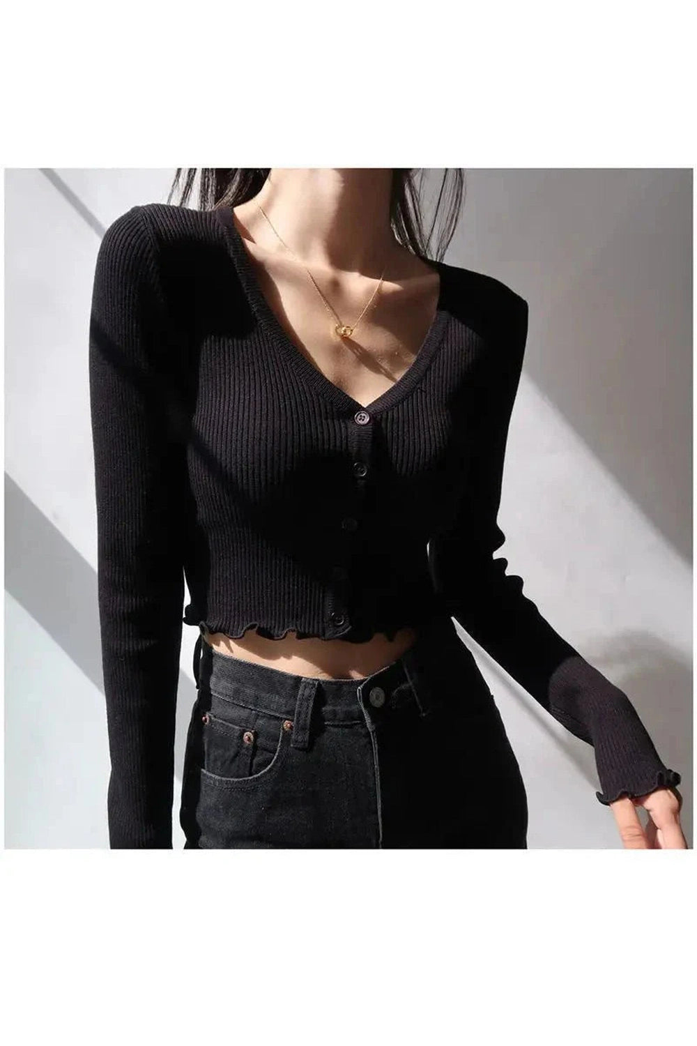 Y2k Chic Crop Cardigan Top