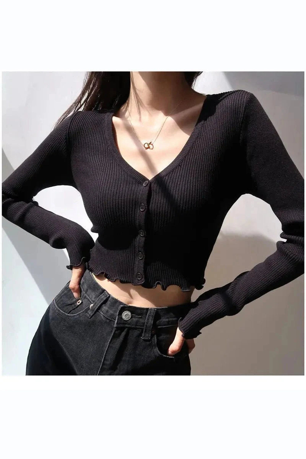 Y2k Chic Crop Cardigan Top
