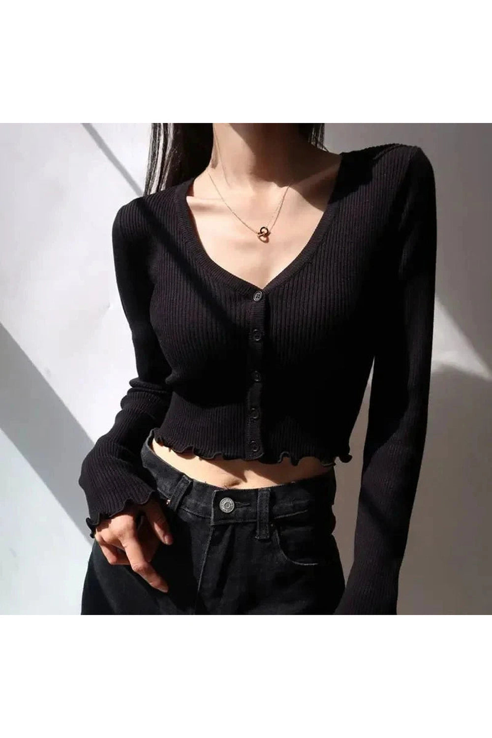 Y2k Chic Crop Cardigan Top