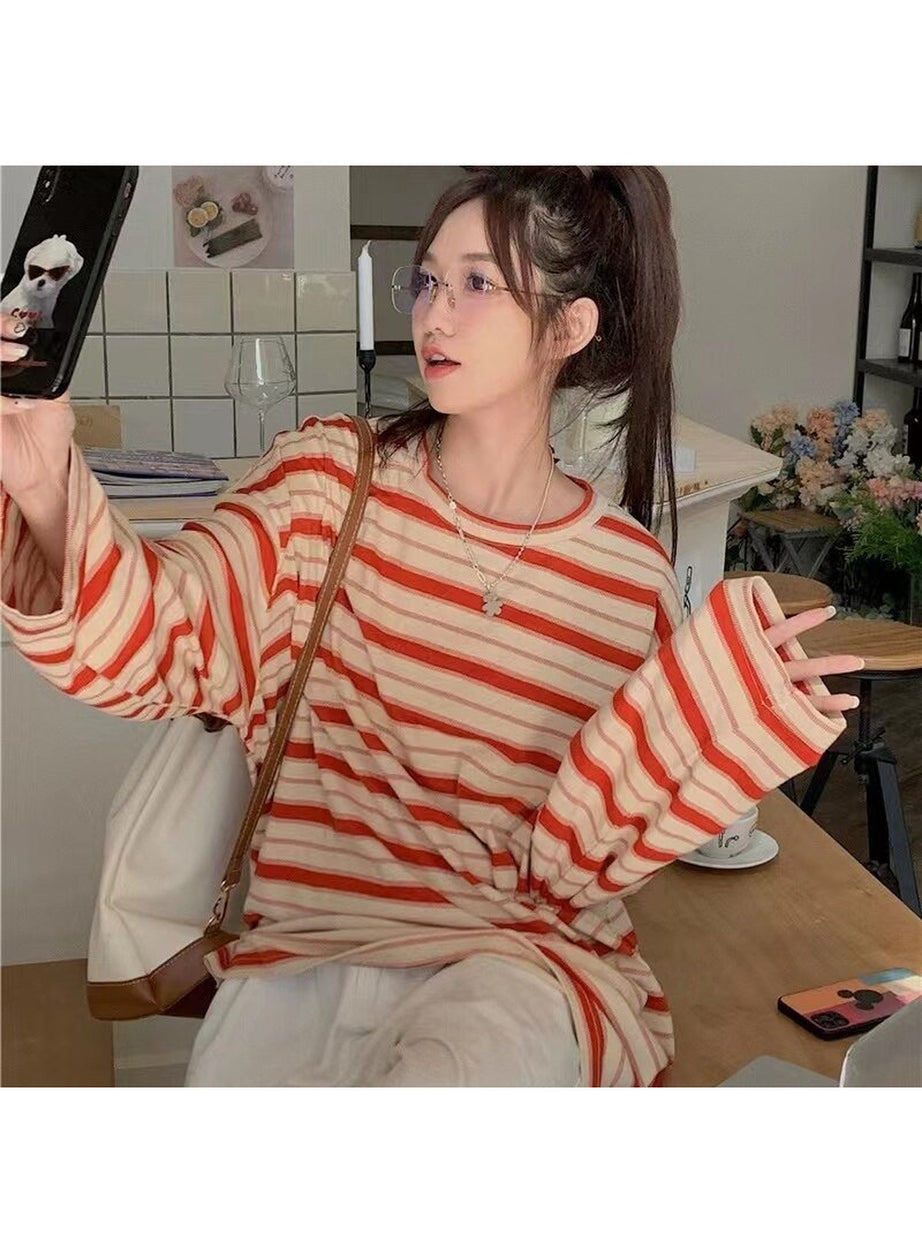Y2k Chic Striped Unisex Long Sleeve T-shirt